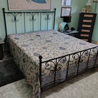 letto in ferro battuto con rete ortopedica 