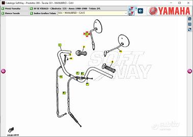 Specchio Dx Yamaha XV Virago 1J726290G000