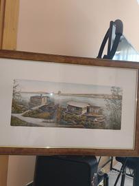 Quadro  con paesaggio marino 