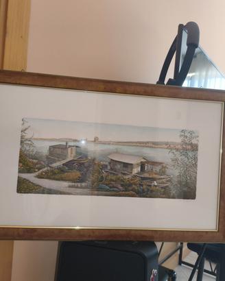 Quadro  con paesaggio marino 