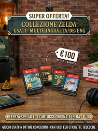 Collezione solo cartucce Zelda NintendoSwitch -30%