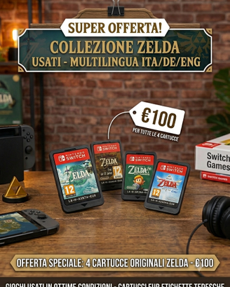 Collezione solo cartucce Zelda NintendoSwitch -30%