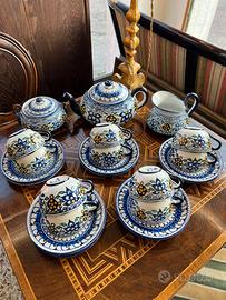 SERVIZIO DA TE CERAMICA FAENZA VINTAGE DA 1O TAZZE