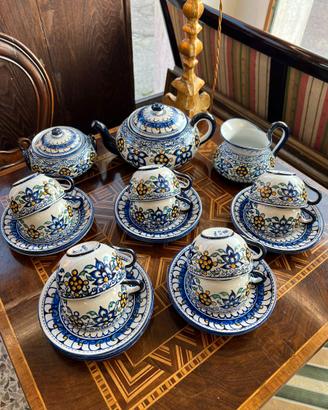 SERVIZIO DA TE CERAMICA FAENZA VINTAGE DA 1O TAZZE