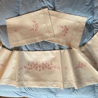 Lenzuola e federe matrimoniali '70 ricami floreali