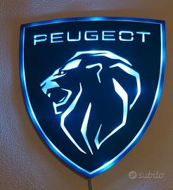 peugeot logo a led