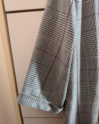 Abito Kiabi tartan grigio/bordeaux Tg L