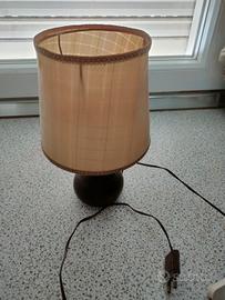 Lampada Abat jour da comodino vintage