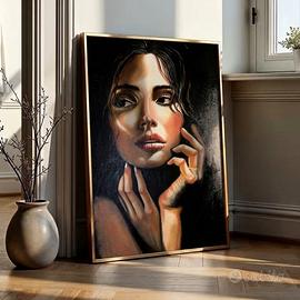 Quadro Olio su Tela - Ritratto a Mano