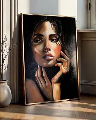 Quadro Olio su Tela - Ritratto a Mano