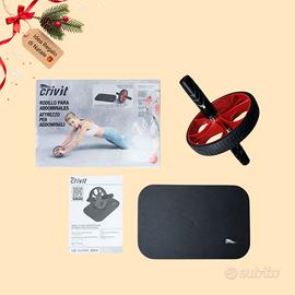 Ruota Addominali Crivit Ab Roller con Tappetino