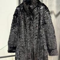 Giacca pelliccia nera