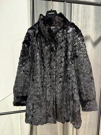 Giacca pelliccia nera