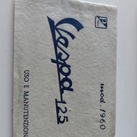 Libretto uso manutenzione Vespa 125 VNB1 originale