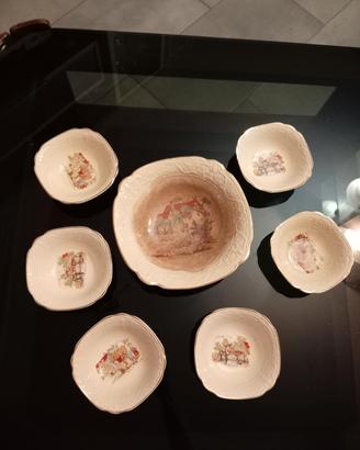 set in ceramica inglese per Macedonia Crown Devon 