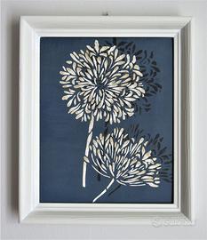 Quadro con stencil in rilievo