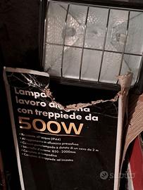 Faro alogeno 500 w proiettore treppiede
