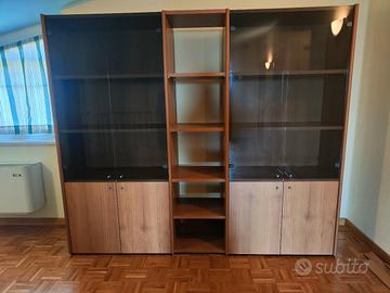 Mobile libreria con vetrine