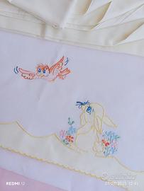 lenzuolino invernale bebè lettino misto cotone 