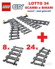 LEGO - Lotto 34 Binari e Scambi NUOVI 60336 60337
