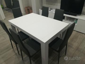 Tavolo da Pranzo estensibile bianco – da 140 a 220