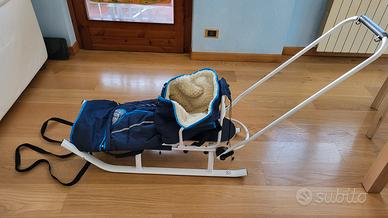 Slitta in alluminio con sacco termico