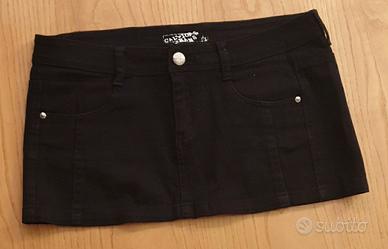 Gonna pantalone in denim nero Calliope Jeans tg.L
