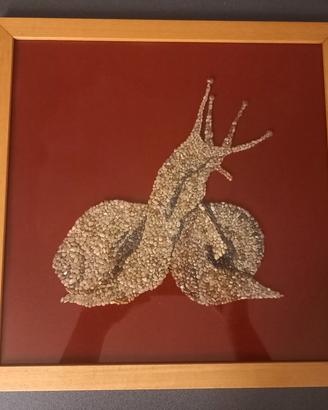 Quadro mosaico lumache "L'ultimo bacio"