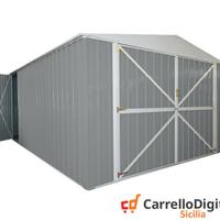 Box acciaio garage lamiera 360x600 grigio chiaro