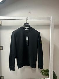 Felpa stone island nera cotone