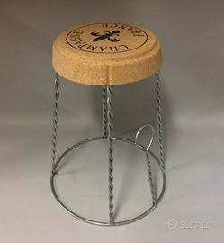 Sgabello - Tappo di champagne - allumino sughero