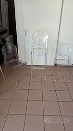 Set 3 Sedie Trasparente Design