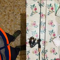 Canna spinnig +mulinello (pesca laghetto)