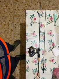 Canna spinnig +mulinello (pesca laghetto)