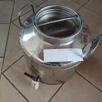 Bidone olio da 30 litri in acciaio inox