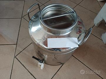 Bidone olio da 30 litri in acciaio inox