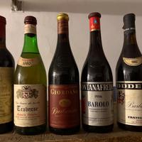 Bottiglie vino anni 80