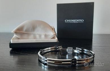 Chimento - Bracciale uomo - acciaio, oro e titanio