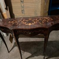 Consolle radica di noce