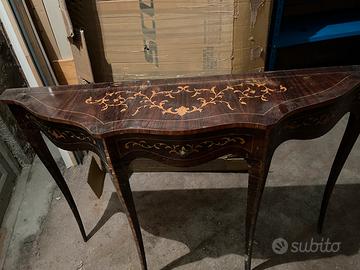 Consolle radica di noce