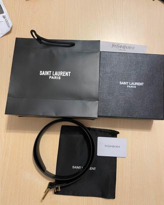 Cassandre cintura in pelle liscia Saint Laurent