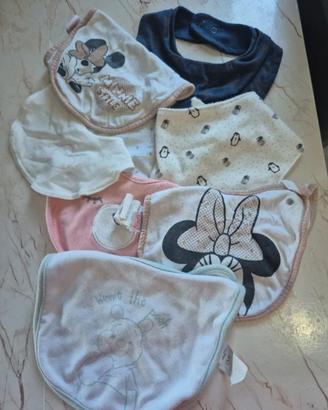 Set di 8 bavaglini per neonata