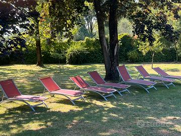 Lettini sole sdraio giardino