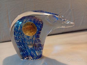 orso polare in vetro di murano 