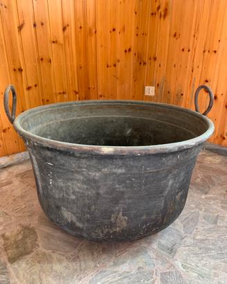 Pentolone in rame con manici vintage