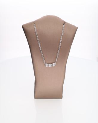 Collana Oro Bianco 18 kt Ciondolo Trilogy diamanti