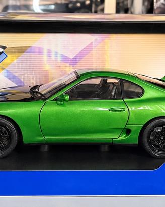 Toyota Supra MK4 A80 1993 Verde/Nero Solido 1:18