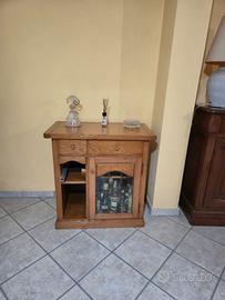 🍷 Mobiletto bar rustico in legno – 100€ trattabil