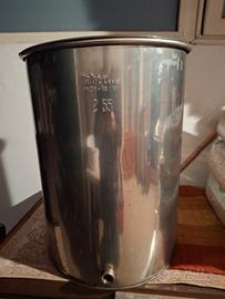 contenitore olio acciaio inox litri 55