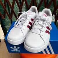 Adidas sneakers da ragazza bianche rosa 37,5 US5